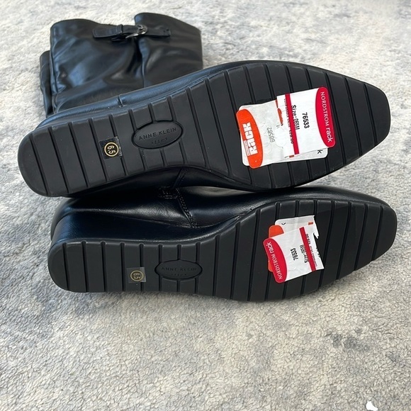 New Anne Klein Flex Mollie Knee High Boots Low Wedge Black Sz 6.5 - Picture 5 of 15